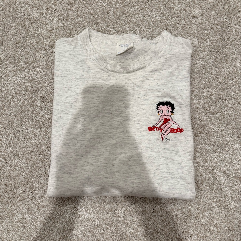 Vintage College USA Universal Studios Betty Boop Grey Graphic Top
